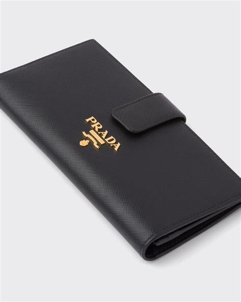 prada two tone saffiano calf leather wallet|prada large saffiano leather wallet.